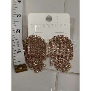 Influence Rhinestone Dangle Earrings Glamour Elegant